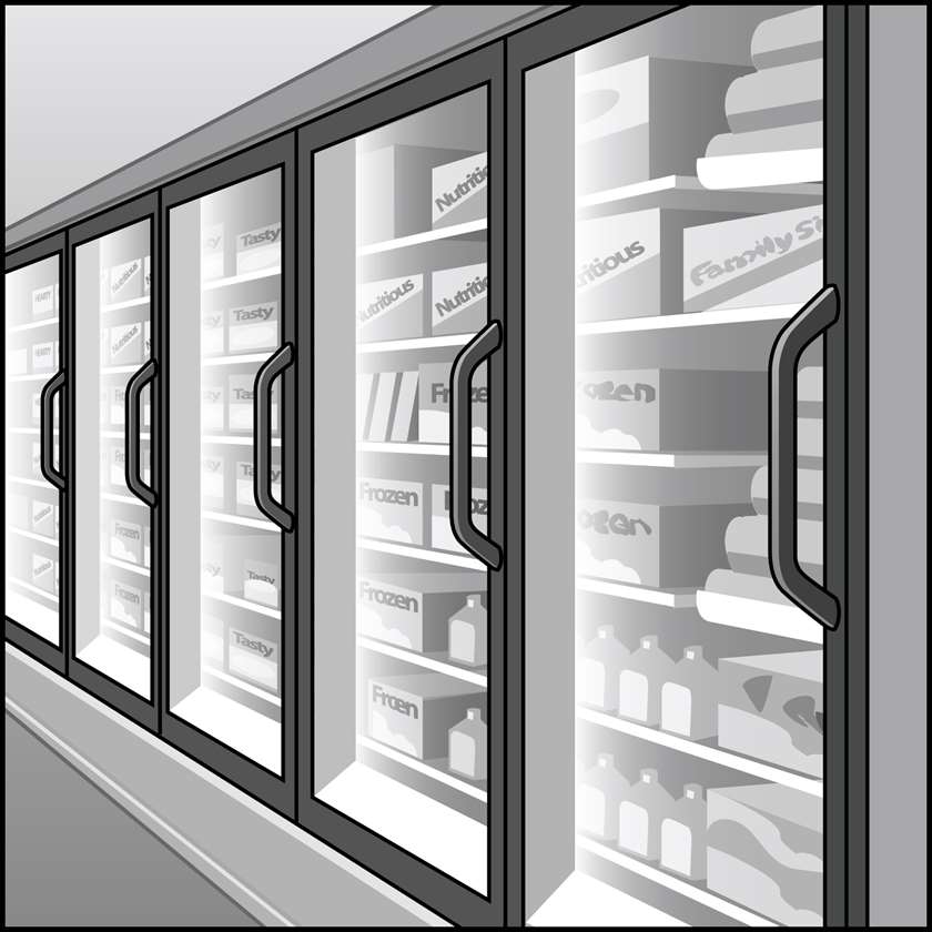 An illustration of a Refrigerator & Freezer Case LED Light Fixtures